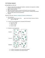 Chemistry 1 - Unit 4 - Chemical Reactions - Reading Assignment